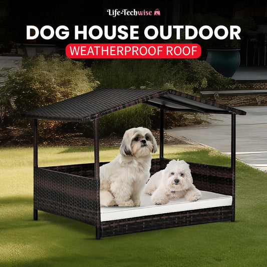 Dog House Outdoor Weatherproof Roof